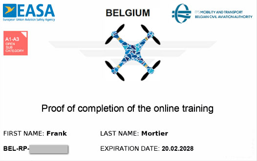 Certificaat dronepilot A1-A3 open categorie